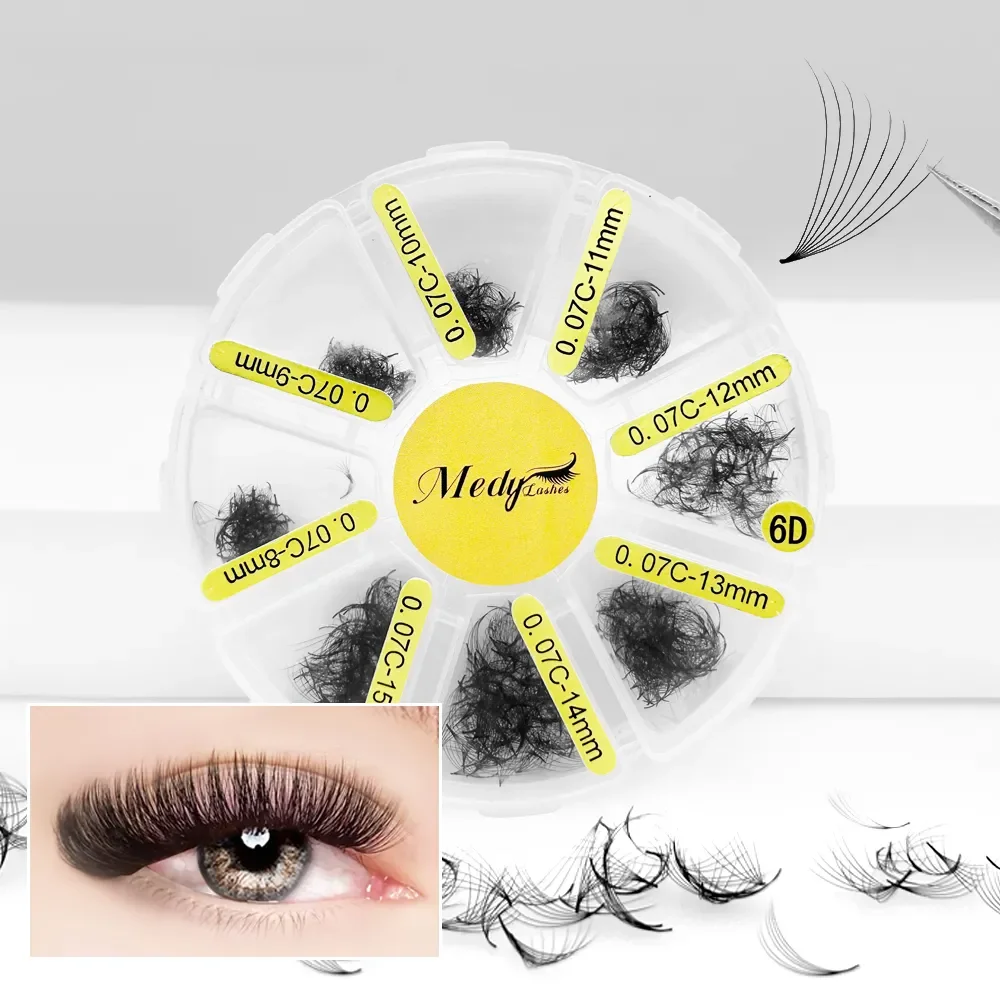 1000 Fans Premade Volume Fans Mixed Tray 5D-16D Premade Fans Eyelash Extensions Pointed Handmade Promade Loose Fans Thin Base