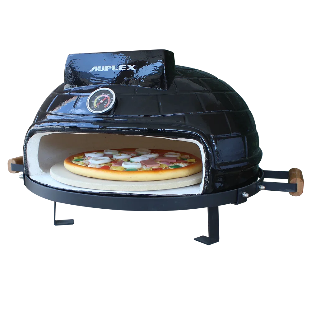 

New arrival New Arrival21-Inch Ceramic Grill Kamado Outdoor Electronic Ignition Pizza Oven With Trolley For Backyard & Kitchen W