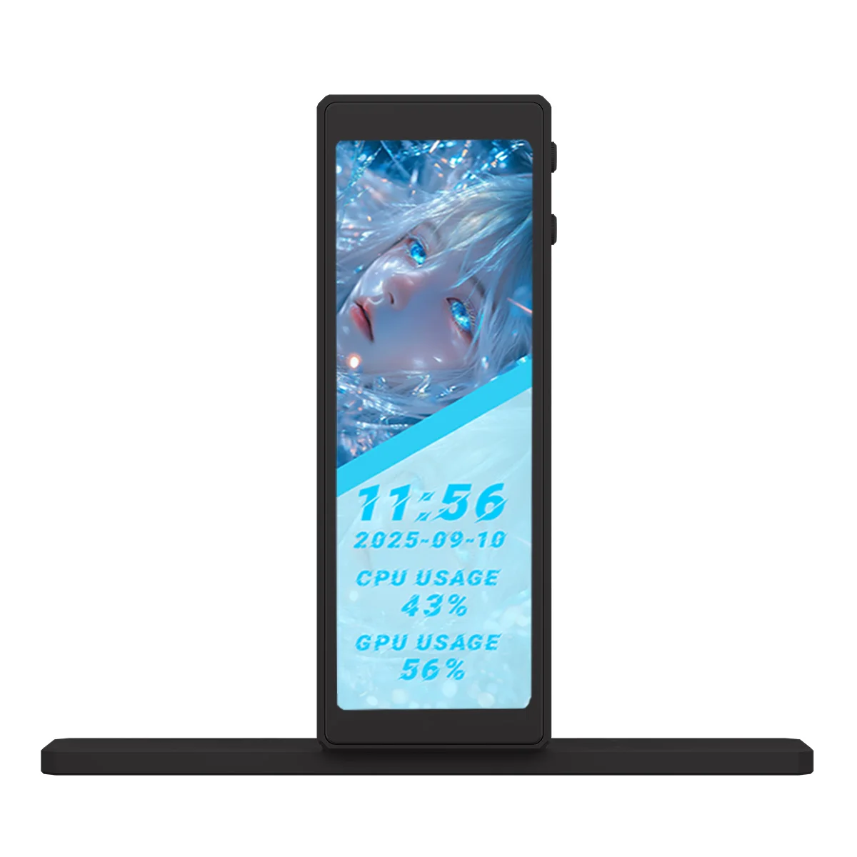 4.58 Inch IPS PC Case Secondary Display Screen, USB Real-Time CPU/GPU Hardware Monitor, Support USB Connection
