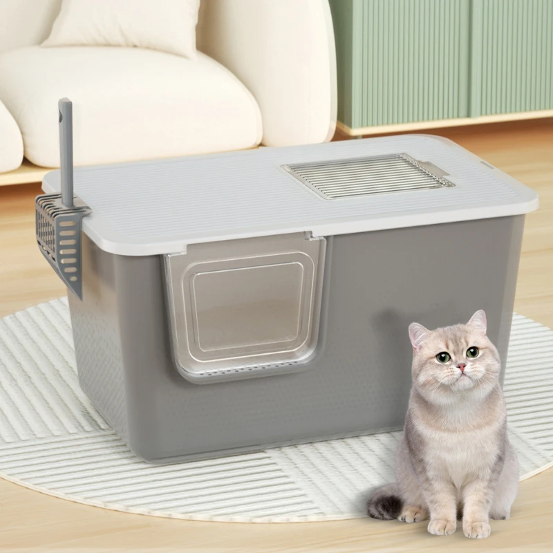 Cat Litter Box Fully Enclosed Oversized Splash-proof Pet Toilet Semi-enclosed Integrated Cat Litter Box Pet Supplies