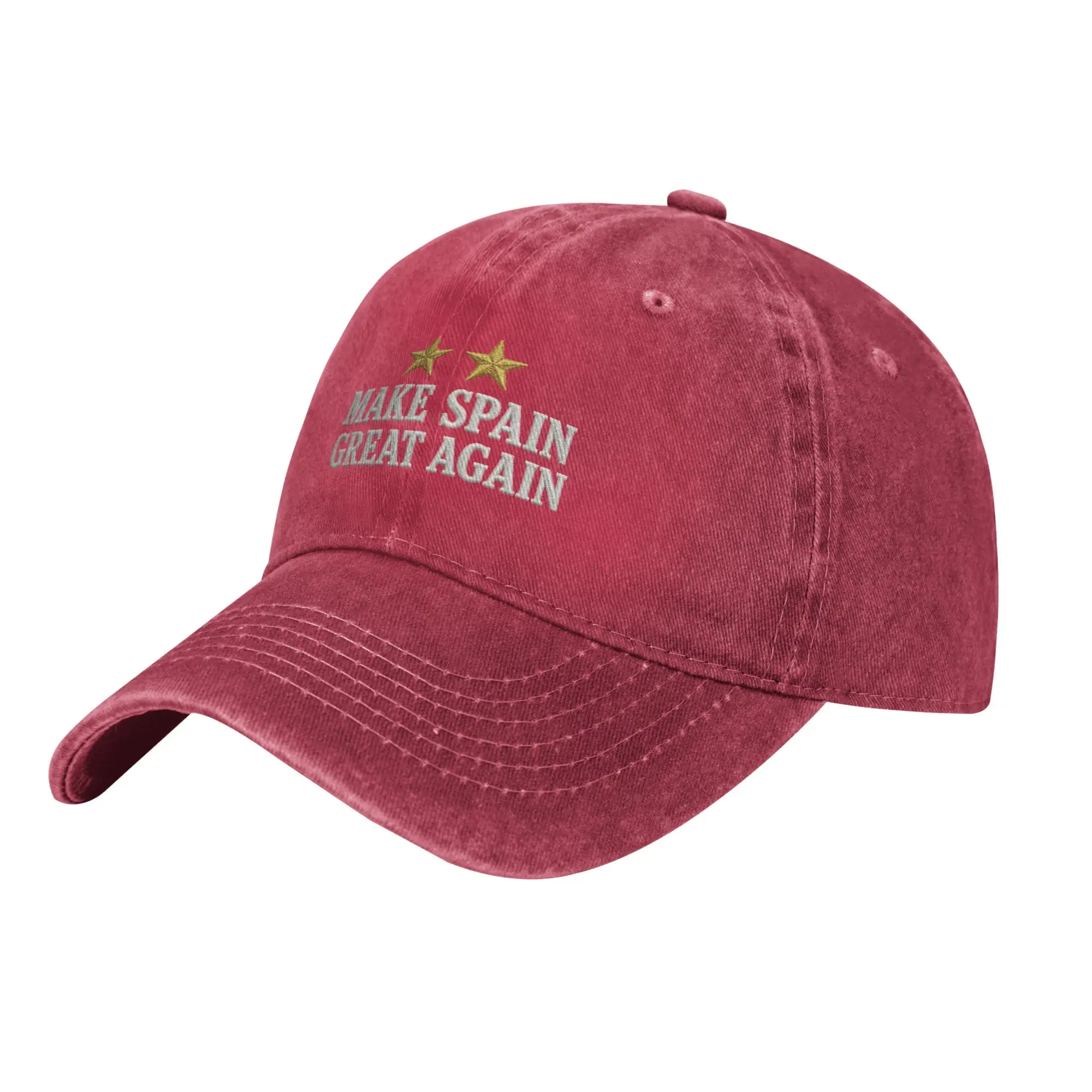 Hot Sale 19 Pics MAKE SPAIN GREAT AGAIN 2 STARS Espana Spanish Retro Denim Washed Baseball Caps Men Womens  Cowboy Dad Hat