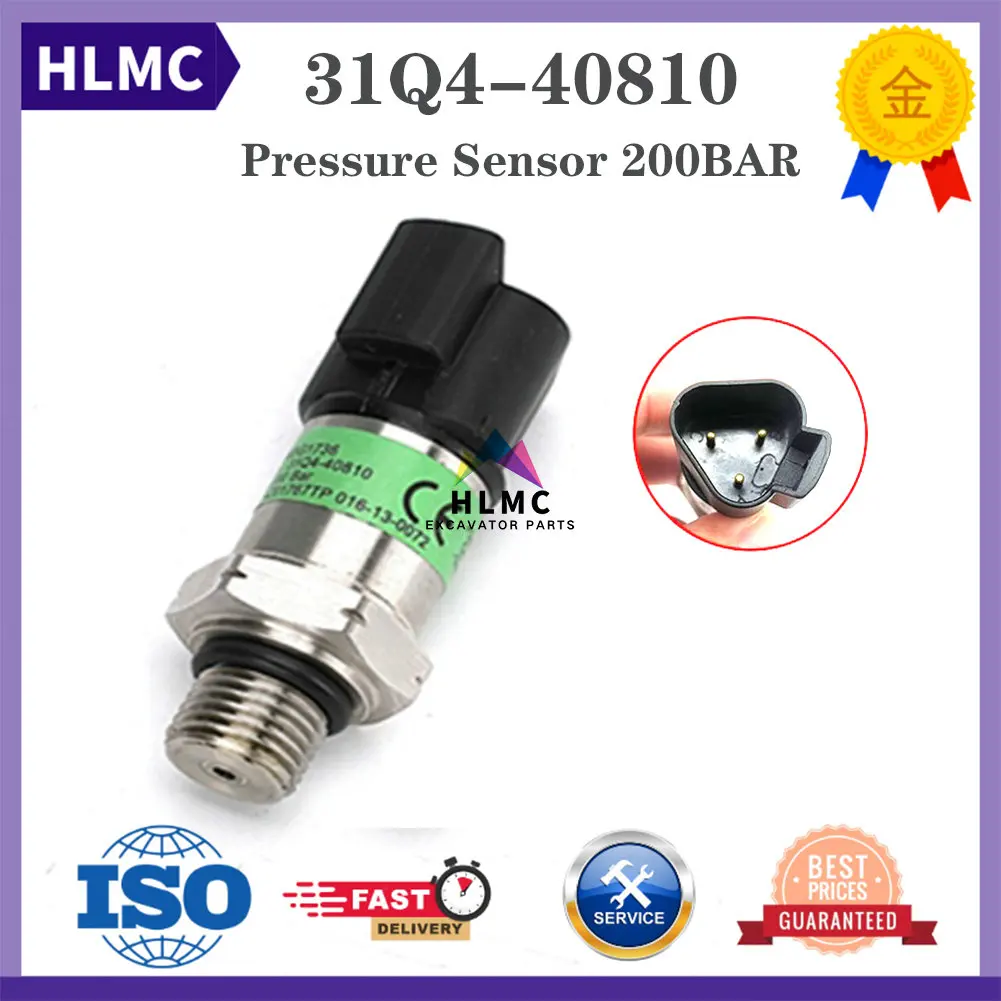 R140W-9 R170W-9 R180W-9 Excavator Engine Parts 200bar High Pressure Switch Sensor 31Q440810 31Q4-40810