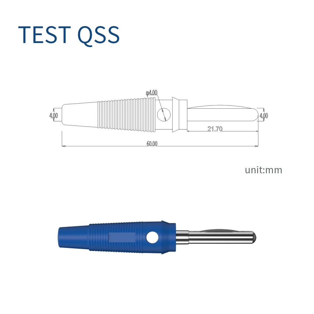 QSS 10PCS 4MM Copper Banana Plug High Current Insulated Shrouded Stackable Soldering Connector For Speaker Amplifier Q.10019