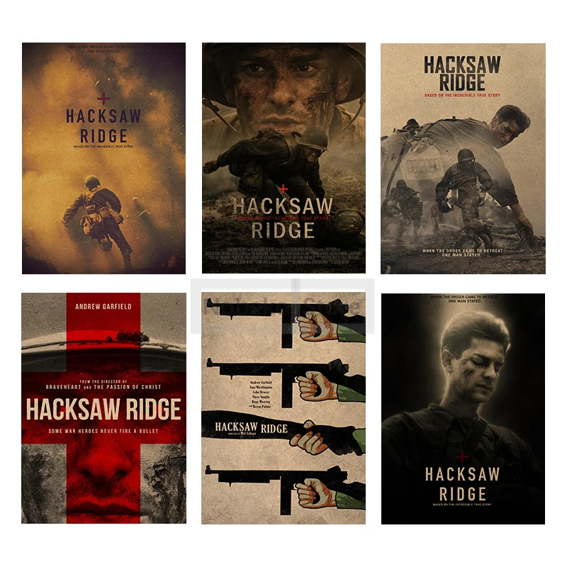 Movies Hacksaw Ridge Retro Posters Modern Classic War Film Prints Canvas Painting Movie Wall Art Pictures Home Room Decoration