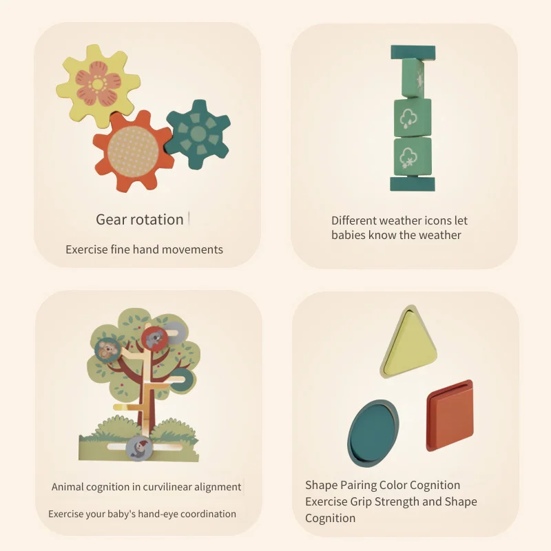 Alat Bantu Jalan Bayi Kayu Mainan Dorong Berjalan Belajar Multifungsi dengan Desain Anti-Ujung Penyortir Bentuk Asisten Langkah Pertama Balita