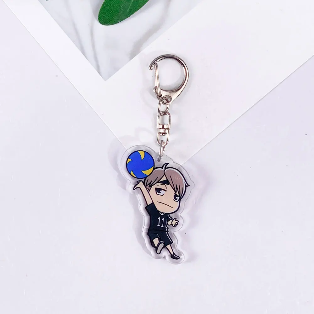 شخصيات أنيمي Haikyuu لطيف المفاتيح اكسسوارات الاكريليك حقيبة سحر الكلاسيكية على ظهره قلادة الإبداعية حلقة رئيسية هدايا لمحبي