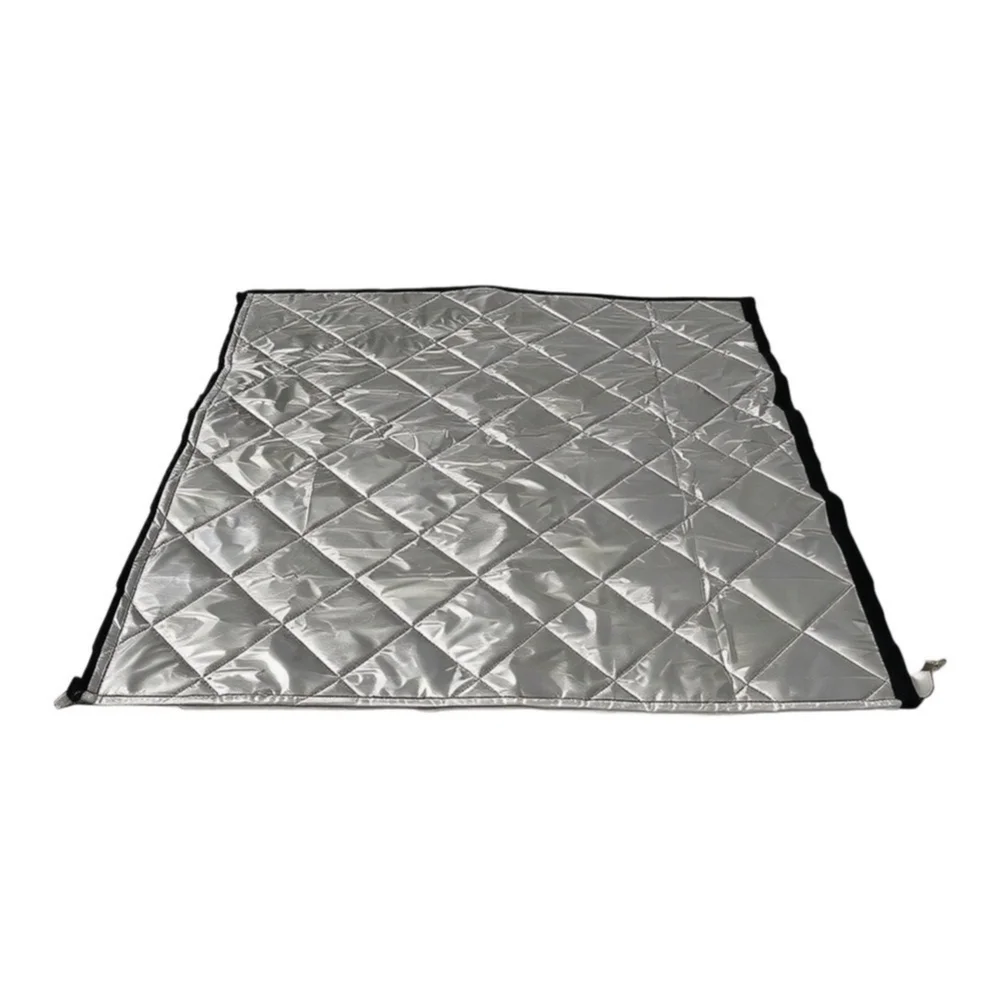 Tree Trunk Protection Blanket Quilted Winter Cover with Drawstring for Cold Climate Use 100x100cm Silver Cotton Material
