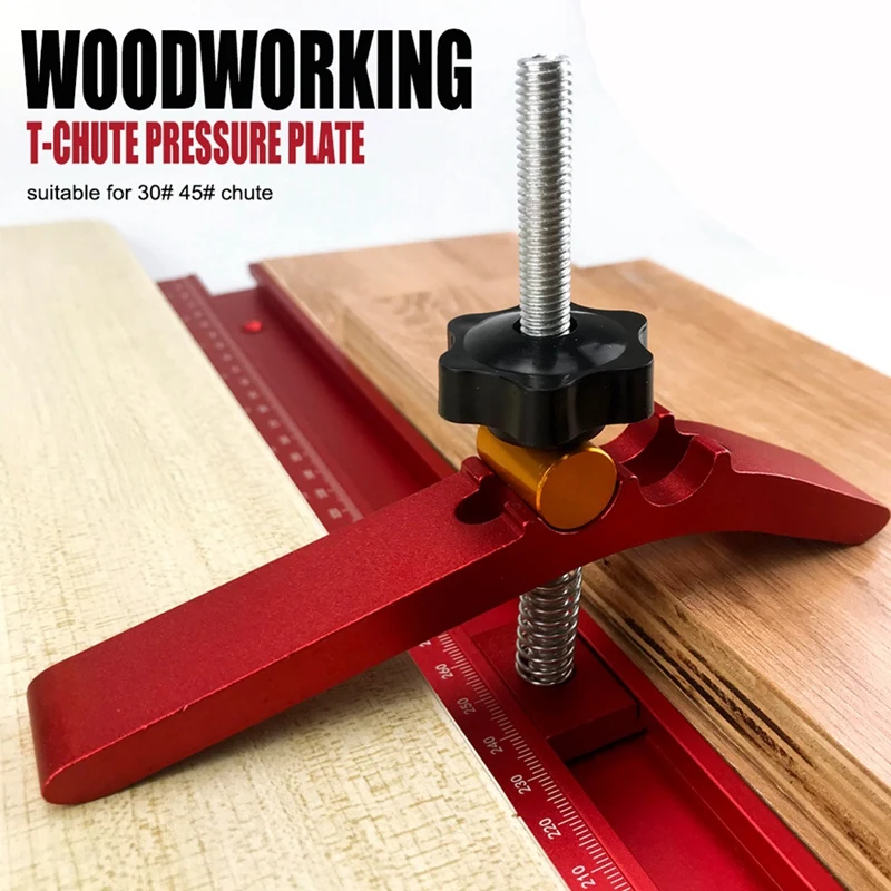 Woodworking T-Track Hold Down Clamp Set Aluminum T-Slot Table Workbench Wood Fixture Jig Clamping Blocks Platen