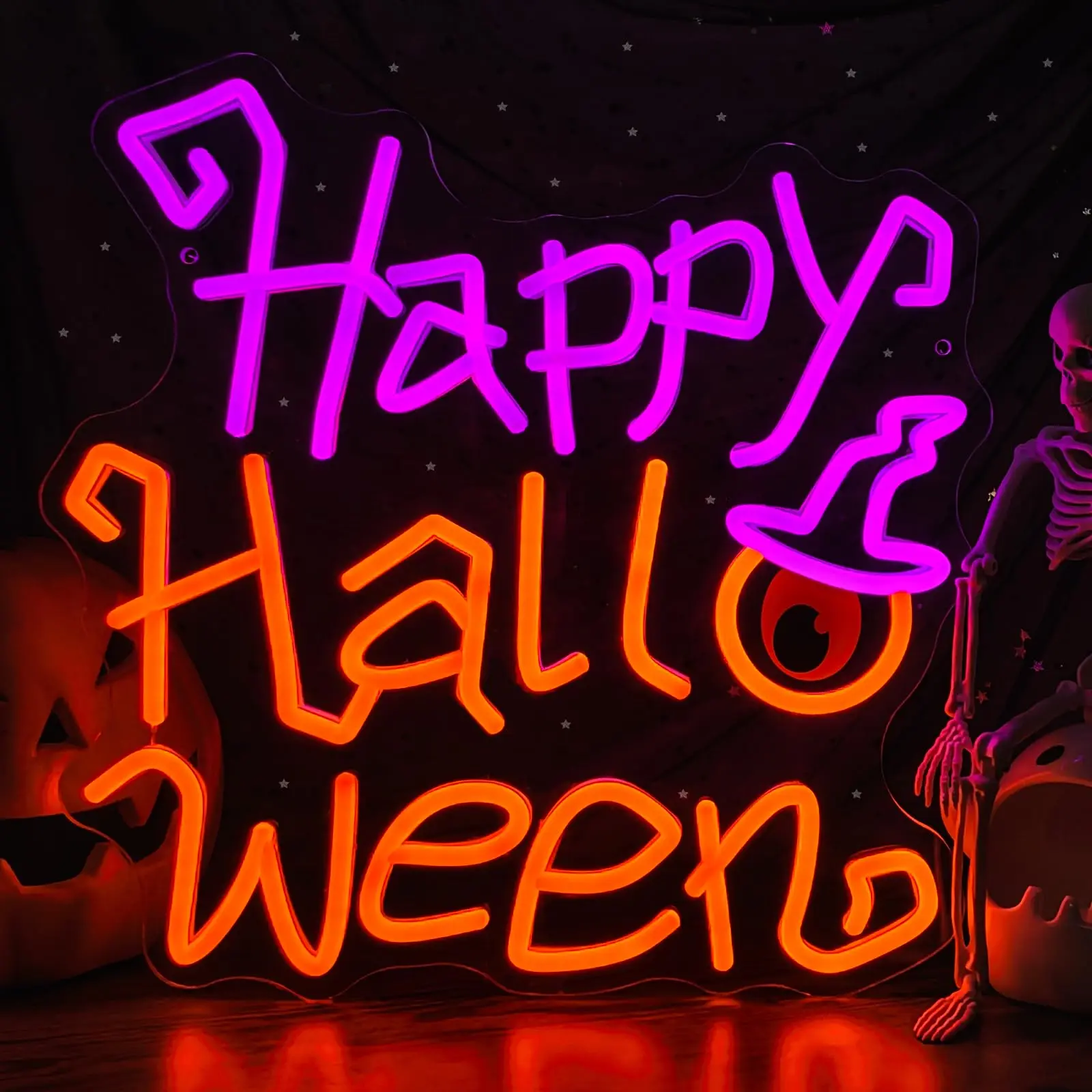 ハロウィンledネオンサイン-壁飾り-ライトアップ-ホラールーム-調光可能-レストラン装飾-キッチン-ダイニングホール-クラブ-パーティーギフト