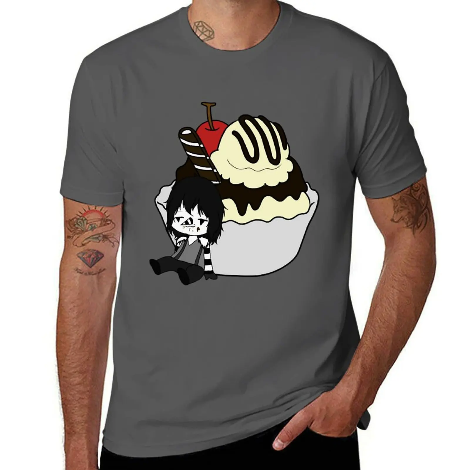 

creepypasta food chibi (laughing jack) T-Shirt t shirts for man cotton t shirt man cotton t shirt for man T-Shirt