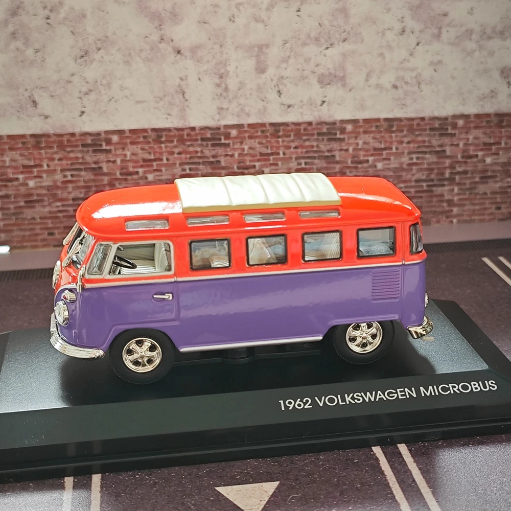 1:43 1962 volkswagen microbus model car bus  Alloy Model Collection Display Static Decoration