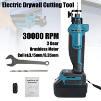Electric Brushless Drywall Cut Out Tool Cordless 3Gears Efficient Cutting Wood Drywall Sheetrock Wood For Makita 18V-21V Battery