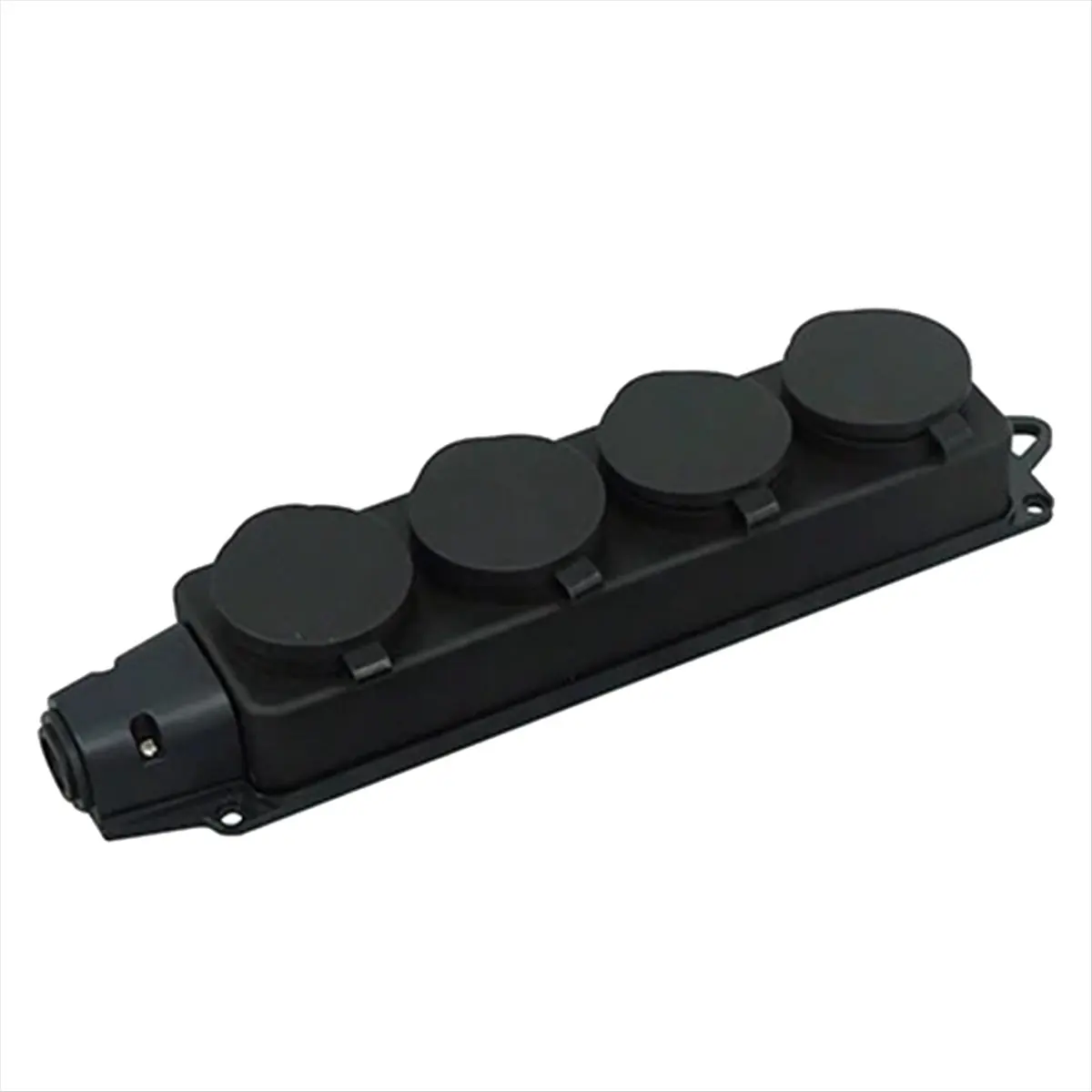 A40I European Standard German Plug Plate with Cover Ip54 Waterproof Socket Plug Plate 4 Position Rubber Plug Plate