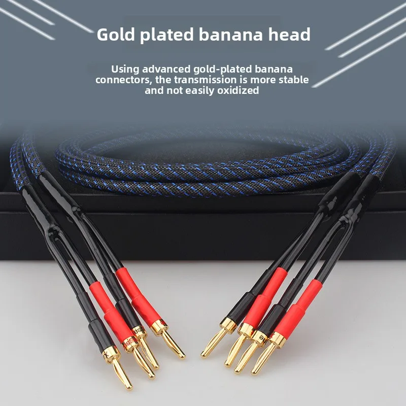 Xangsane/Elephant God, Audiophile Grade Gold Plug Banana Plug Speaker Cable HiFi Anaerobic Copper Speaker Surround Cable