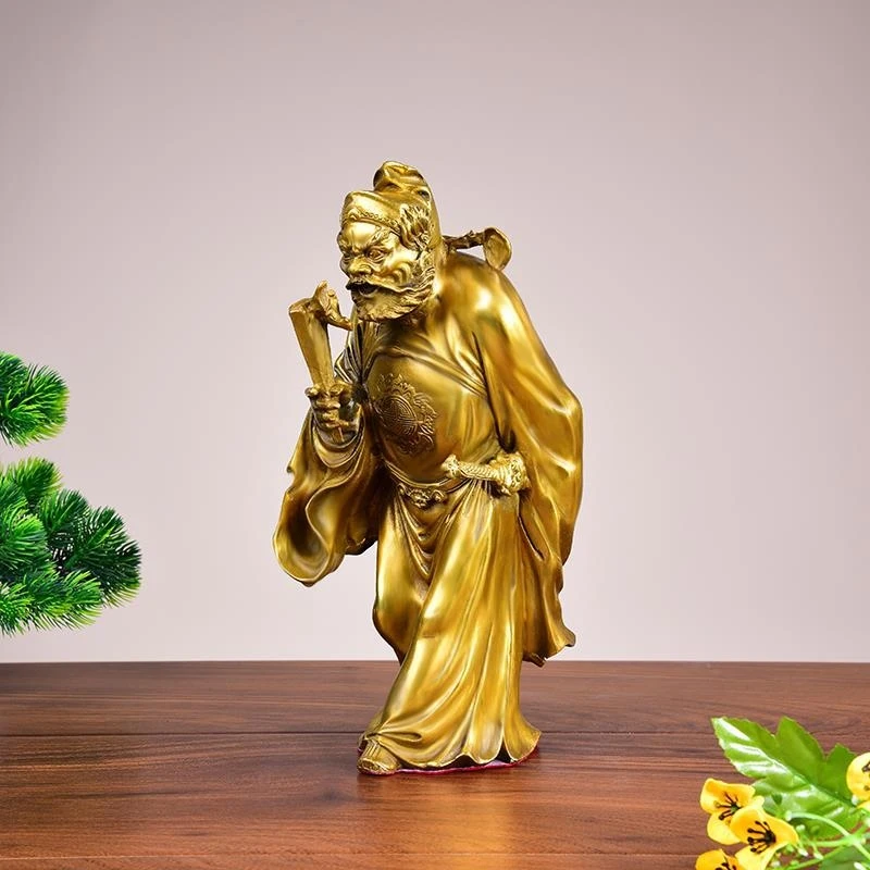 Ornaments, Celestial Sage Bronze , Standing Zhongkui Statue, Large, Medium, And Small Sizes Of Zh