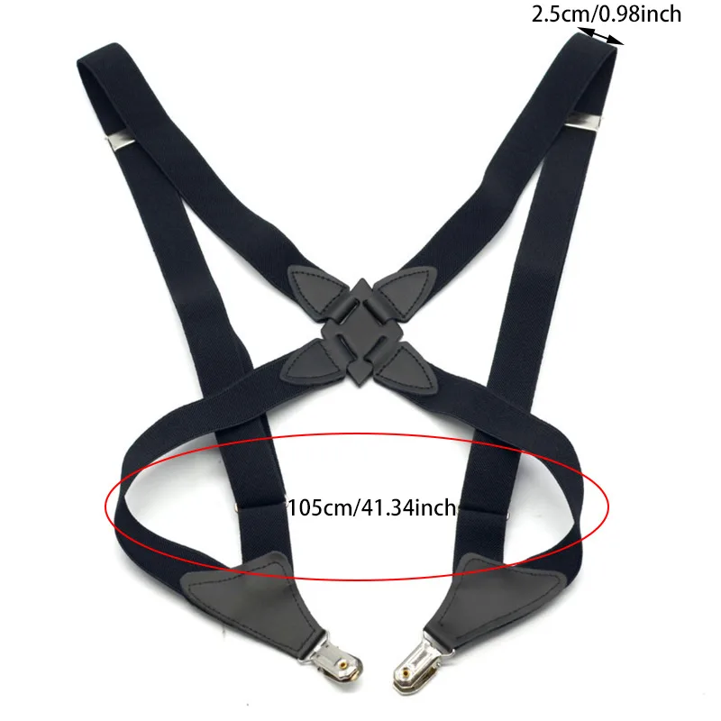 أحزمة دعامات بنطلون مرنة قابلة للتعديل للرجال والنساء البالغين ، ظهر متقاطع عريض ، مشابك جانبية ، حمالات موضة كلاسيكية ، * * * #6