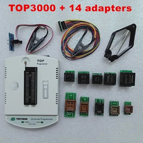 Универсальный программатор TOP3000 TOP3002 для микроконтроллеров и TOP-3000 USB для программирования чипов ЭБУ и прошивки EPROM