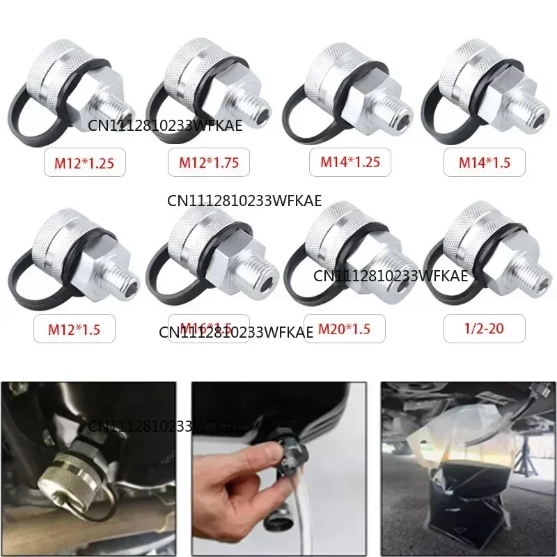Oil Drain Valve Aluminum Alloy For M14*1.5 M14*1.25 M12*1.25 M12*1.5 M12*1.75 M16*1.5 M20*1.5 With Hose Attachment