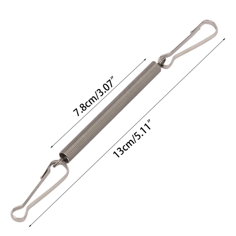 Ressort en acier inoxydable 3,1 po, ressorts de remplacement en métal avec 2 clips pour cages métalliques pour petits animaux, longueur totale 5,1 po