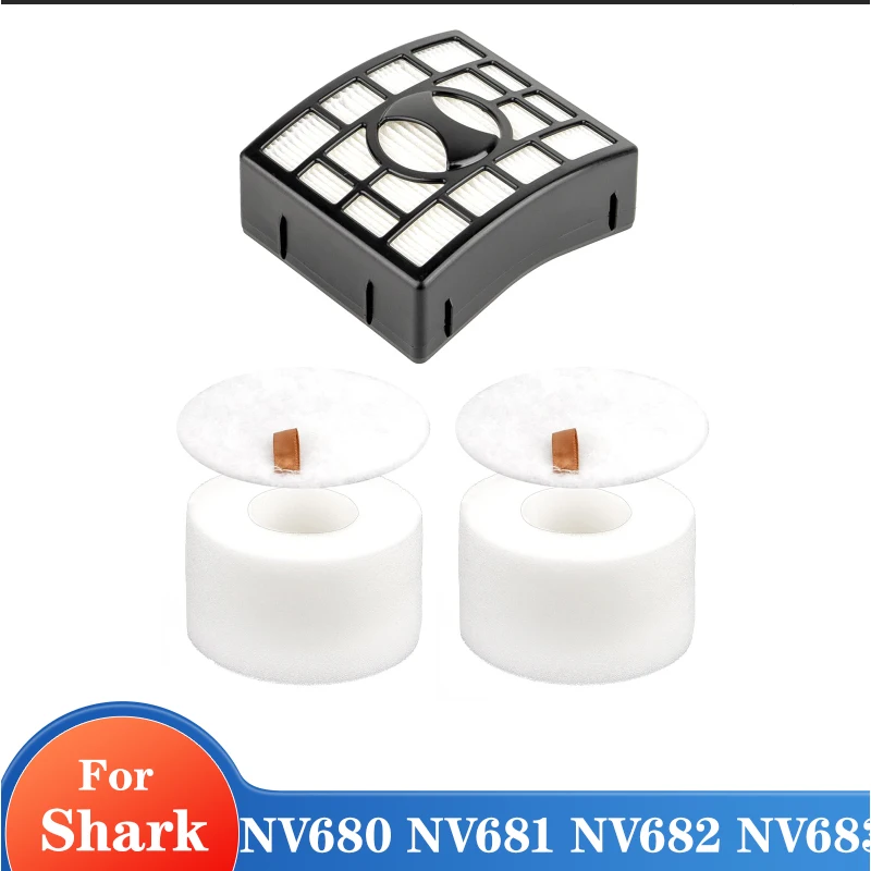 Комплект из 1 HEPA-фильтра и 2 поролоновых фильтров для Shark NV801UKT, NZ801UK, NZ801UKT, NV680, NV681, NV682, NV683, NV800, NV801, NV803, UV810, NV620 A