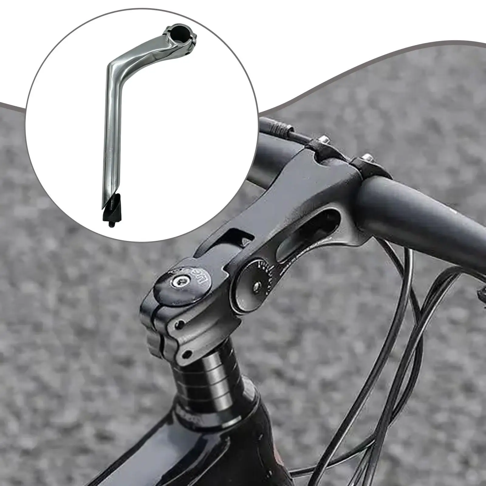 

Handlebar Stem Riser 25.4mm Polished Aluminum Bicycle Handlebar Lifter Extender for Folding Road Bike Accessory