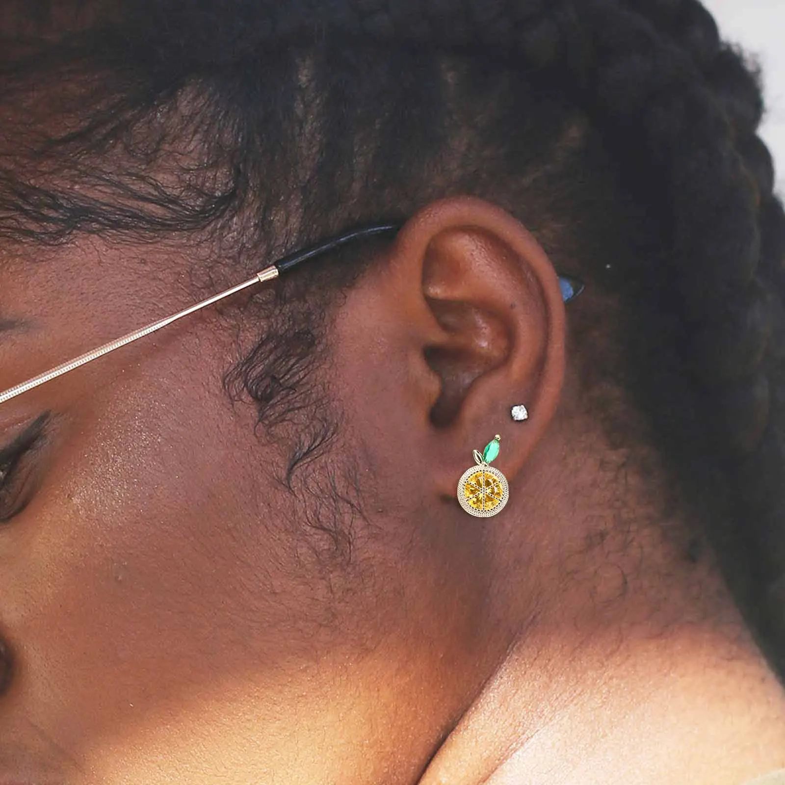 

Lemon Slice Stud Earrings Unique Creative Sweet Women Accessories Smooth Edges Long Wear Comfortable Novel Ear Drops