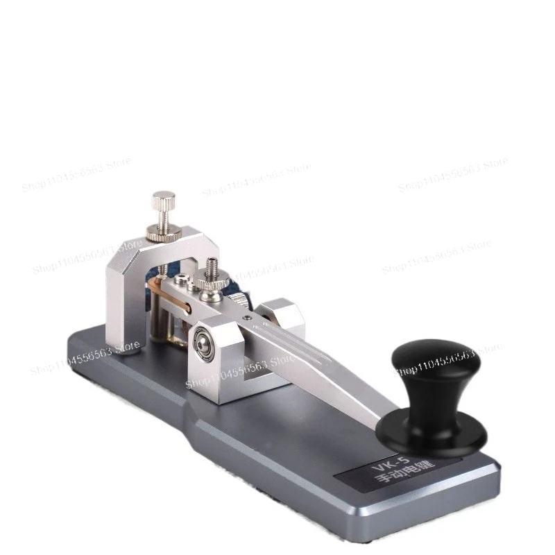 VK-5 Morse Code Straight Key CNC Aluminum Base Shortwave Radio Manual Key CW Transmitter 3.5mm Jack