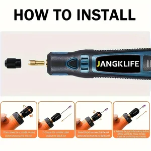 CANGKLIFE Kit Alat Putar Tanpa Kabel USB Pena Ukiran Kayu DIY untuk Perhiasan Bor Nirkabel Mini Kaca Logam 8 spindel penurunan penjualan terbaik - №