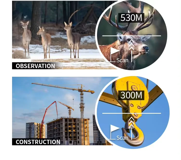 10X التكبير مناظير طويلة المدى الصيد غطاء مطاطي رقمي صغير جولف المسافة الليزر Rangefinders نطاقات #2