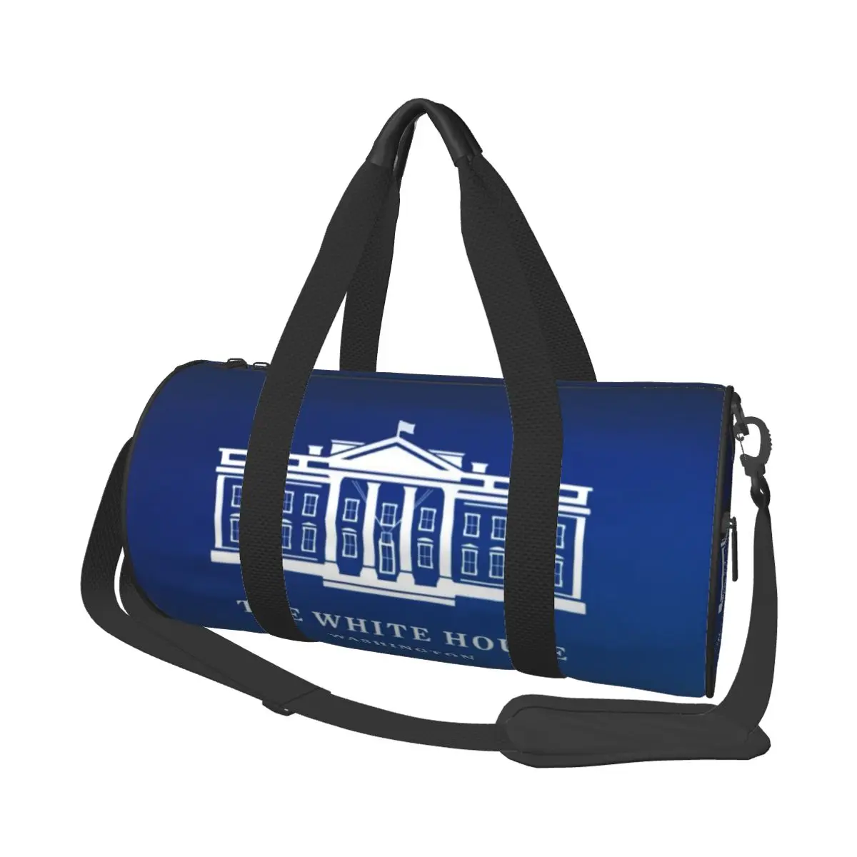 

Round Large Capacity Travel Duffel Bag White House Male Female Large-Capacity Hand Luggage Sports Fitness Bag