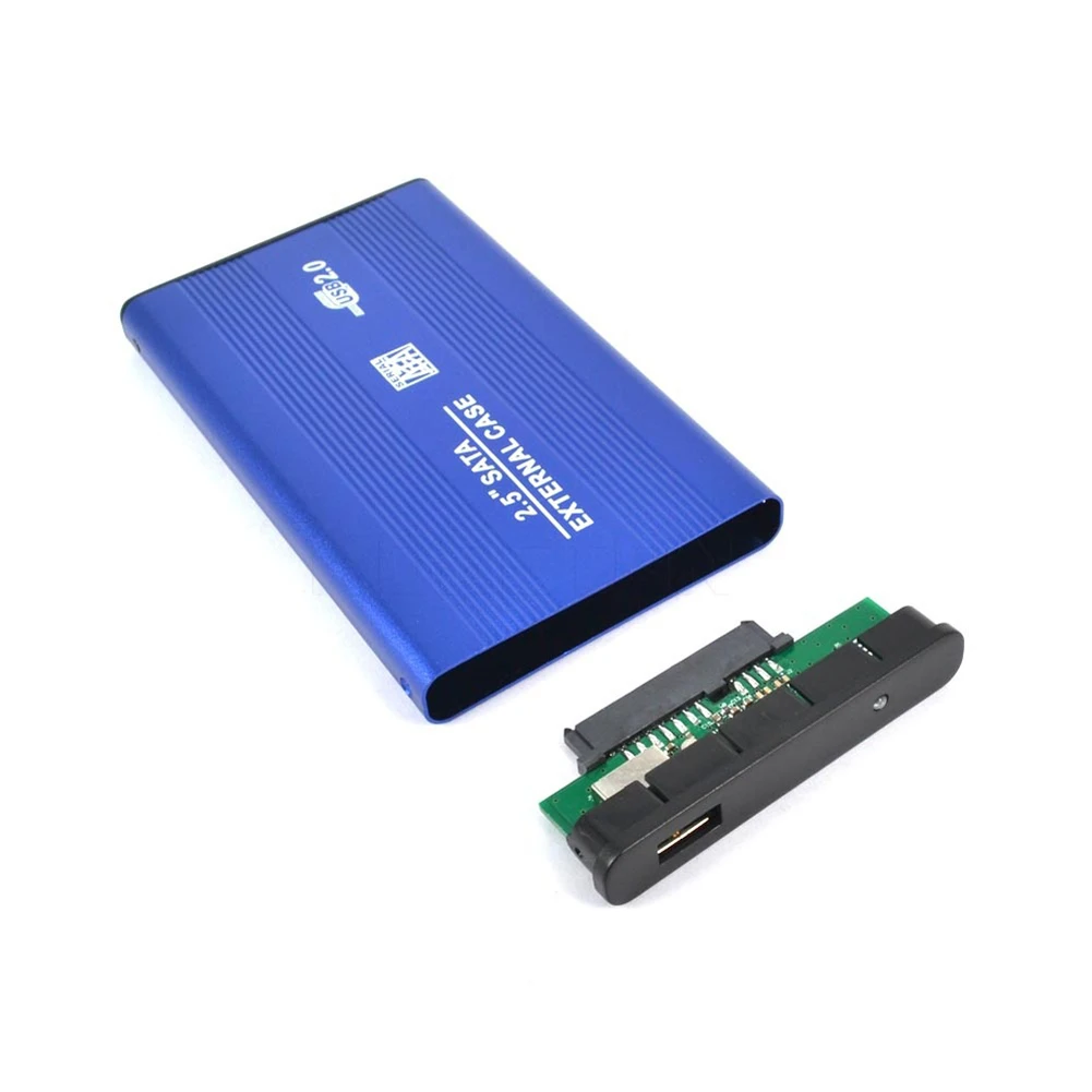 2,5 Zoll USB 2.0 SATA Externe mobile Festplattenbox Gehäuse aus Aluminiumlegierung