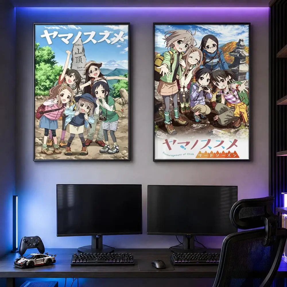 Anime Encouragement of Climb Aoi Hinata Poster PP Self Adhesive Decorative HD For Garage Gaming Room Living Room Gift