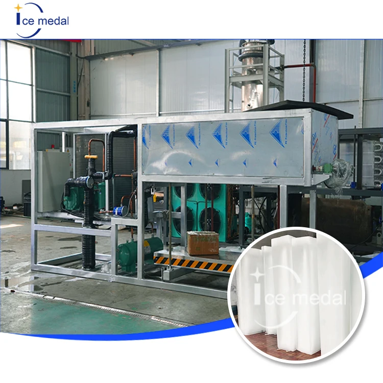 Icemedal Direct Cooling 3 Ton Daily Block Ice Industrial 3000kg Ice Making Machine Fishing Automatic Clear Edible Ice Motor PLC