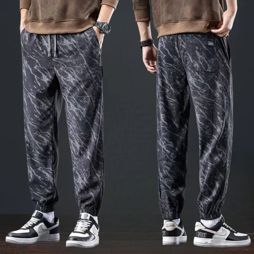 Calças Esportivas Masculinas de Veludo Cotelê Forradas com Fce, Estilo Novo de Outono Inverno, Tamanho ande, Calças Long...