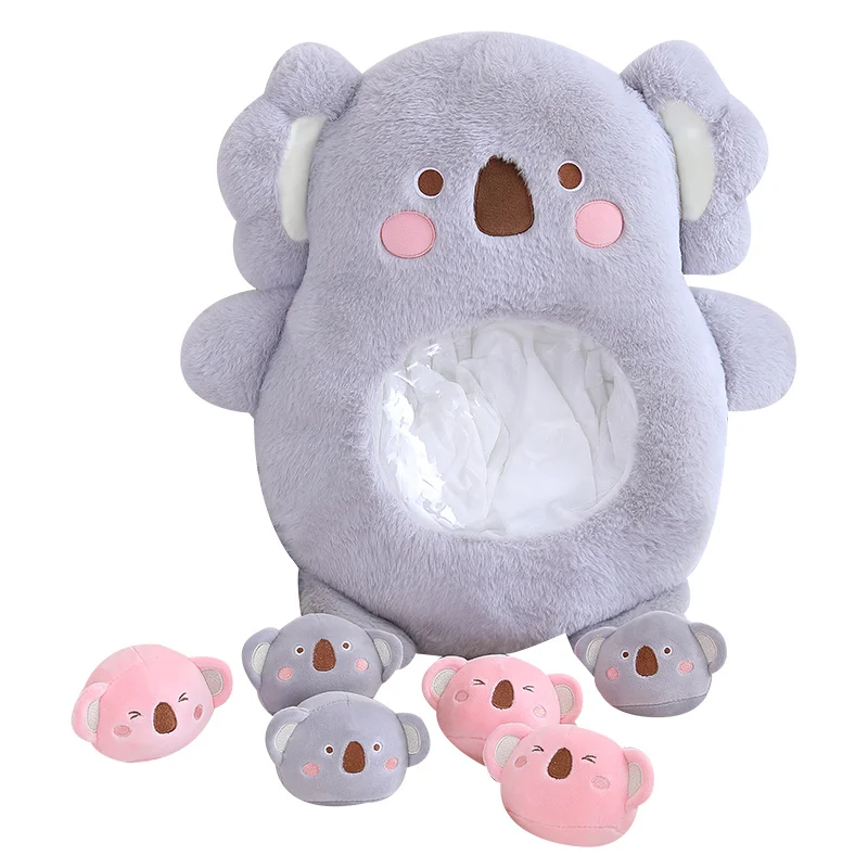 New 6 pcs A Bag Of Animals Stuffed Soft Snack Pillow Sleep Cushion Plush Koala Dinosaur Bunny Kids Toys Birthday Gift For Girls