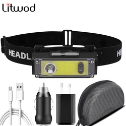 LED HeadLamp XP-G Q5 Mini USB Rechargeable Headlight Light weight Portable Head Flashlight Lamp White & Red light