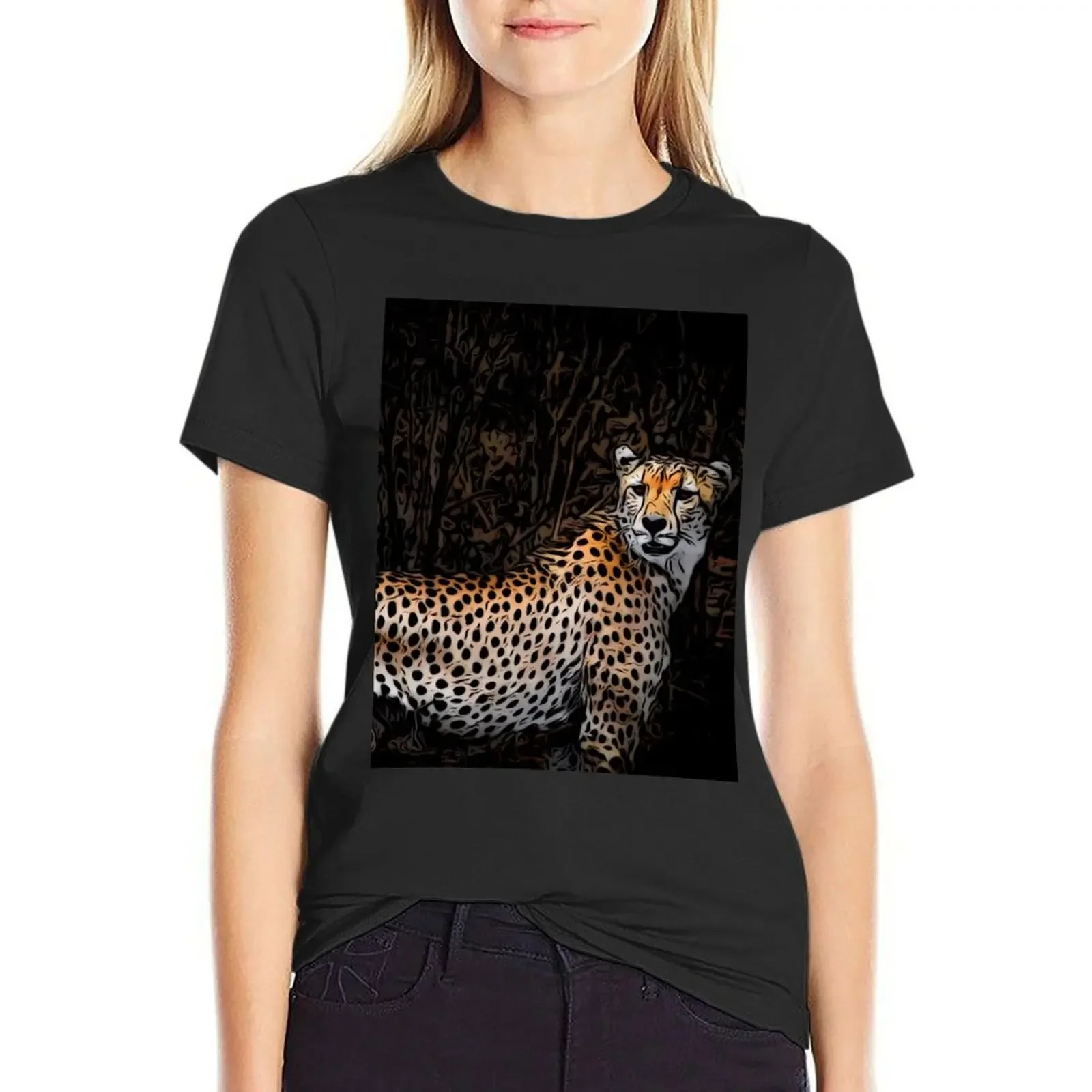 

Cheetah T-shirt cute tops funny t-shirt dress for Women sexy