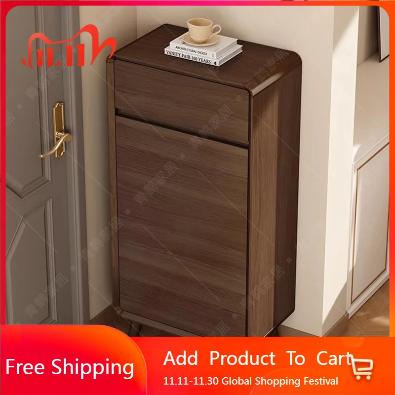 

Living Room Cupboard Shoe Cabinet Luxury Nordic Designer Slim Shoe Shelf Tower Italian Minimalist Gabinete Entrance Furniture