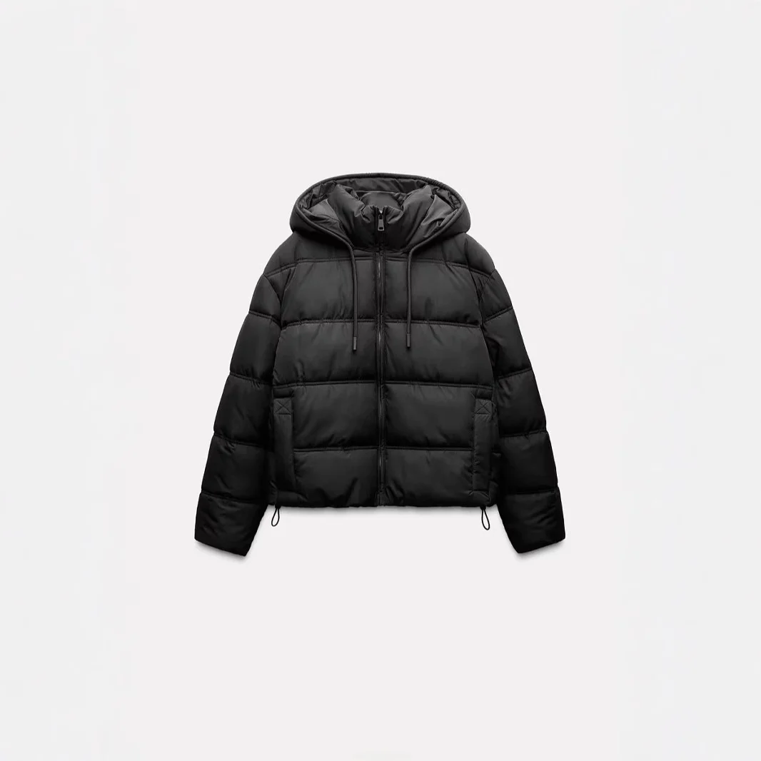Chaud ort coton Jaet femmes à capuche couleur Pure polyvalent automne hiver nouveau Sle tricoté Thiened manteau d'hiver pour dames