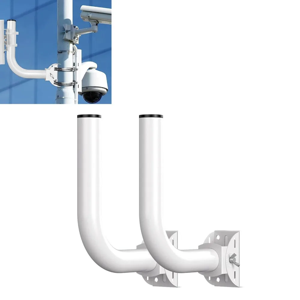 2pcs Sturdy Wall-Mounted Bridge Bracket Pole Mount Durable J Pole Mounts Universal Bracket Mount Client Bridge