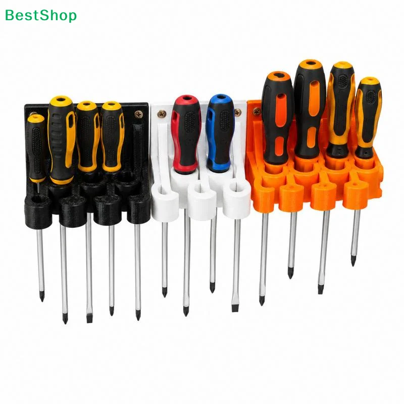 1Pcs Hand Tool Organizer Holder 6/9-Hole Wall Mount Screwdriver Storage Rack For Garage & Warehouse Tool Sorting