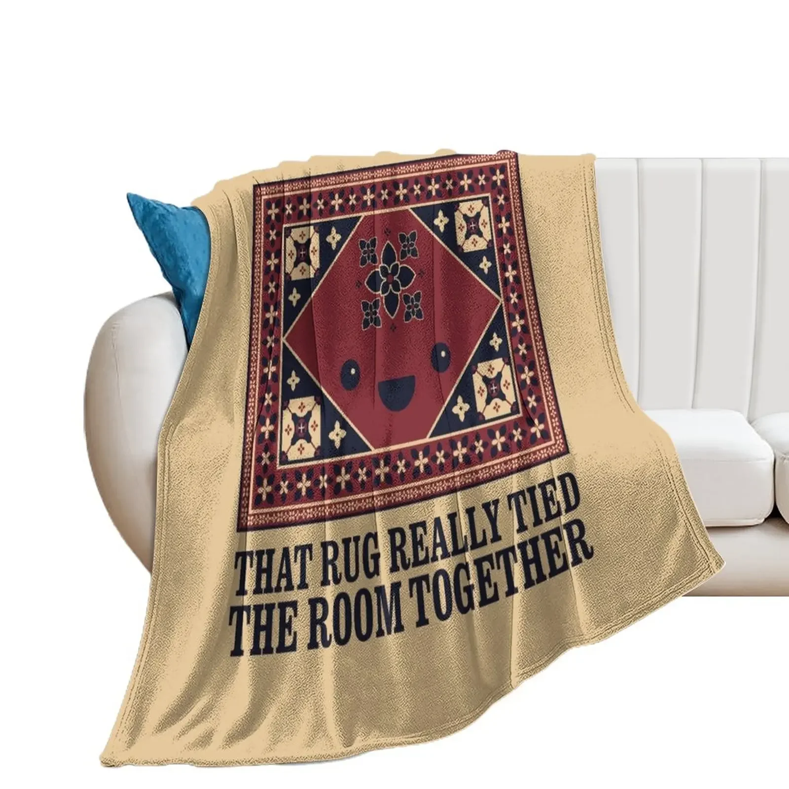 

The Big Lebowski - Rug - That Rug Really Tied The Room Together Throw Blanket Decoratives valentine gift ideas Blankets