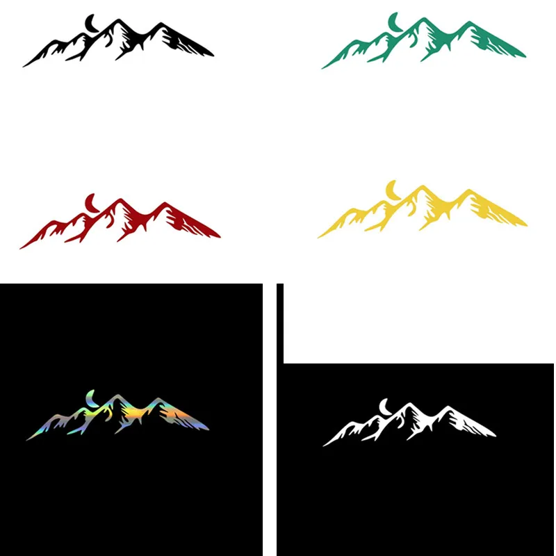 

Outdoor Mountain Peaks Moon Nature Personality Creative Wall Decorations for Car Rearview Mirrors Windows And Doors