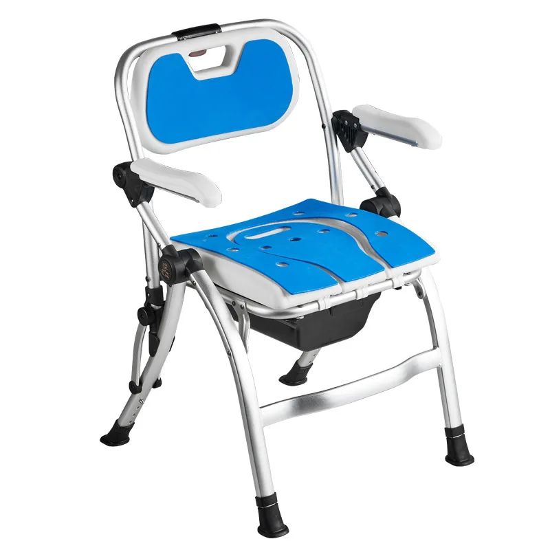 Folding the elderly bathroom shower chair anti-rollover toilet chair