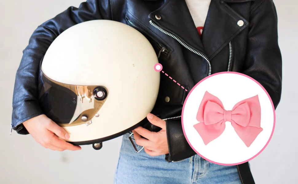Decorative Bow for Helmets - Ideal for Skating And Motorbike Use