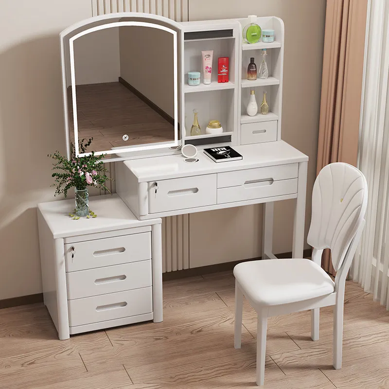 Chair Makeup Vanity Table Drawers Storage Organizer Filing Cabinets Dressing Table Modern European