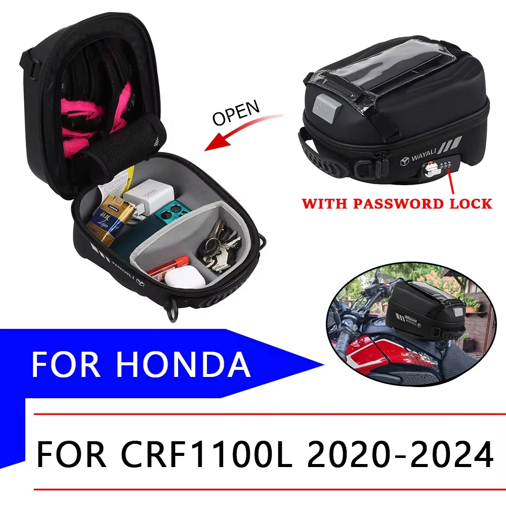 

For HONDA CRF1100L CRF 1100 L CRF 1100L 2024 Motorcycle Accessories Tank Bag Luggage Backpack Navigation Phone Bag Tanklock Bag