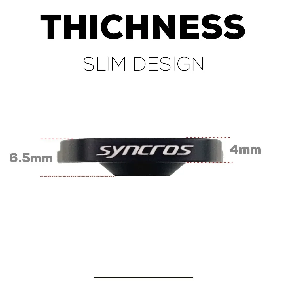 Syncros Top Cap Integration Computer Mount for Garmin, Wahoo, Bryton, Fraser, Ic, Sl, WC, DC, XC Handlebars, Cockpit, AM Stems