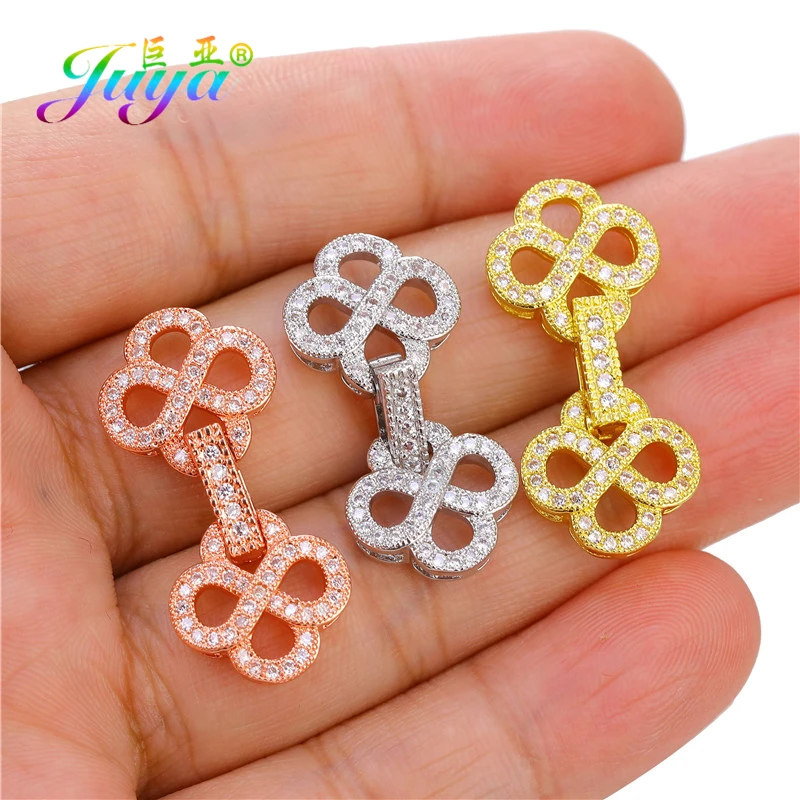 Juya DIY Nature Stones Jewelry Making Components Handmade Connector Fasteners Buckle Closure Locks Beads Pearls Clasps Supplies