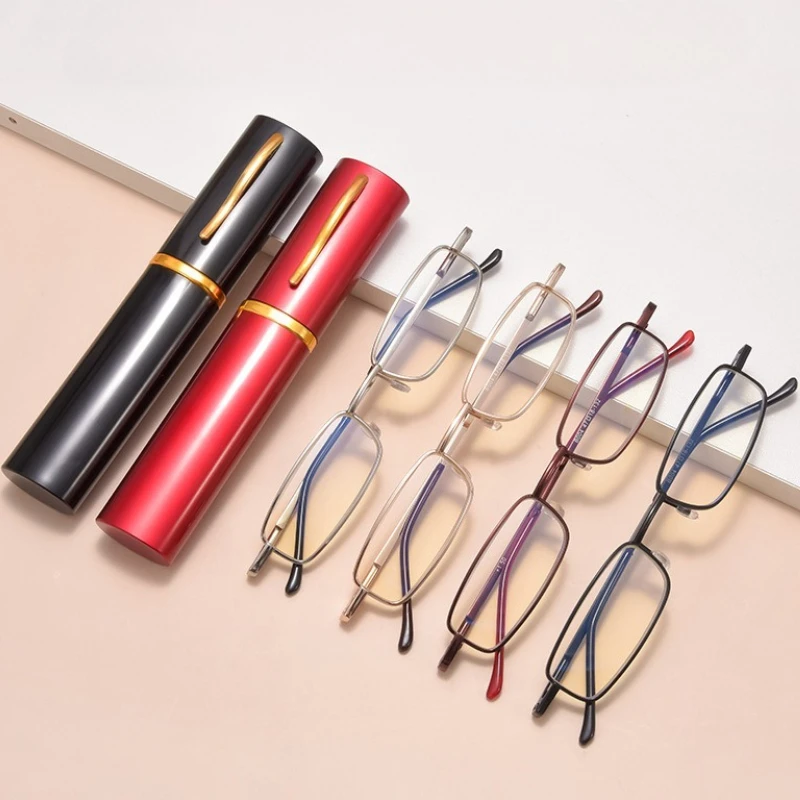 Unisex Ultra Light Anti Fatigue Presbyopia Reading Glasses Portable Fashion Diopter Eyewear With Glasses Case +1.0 +1.5 +2.0 image 2